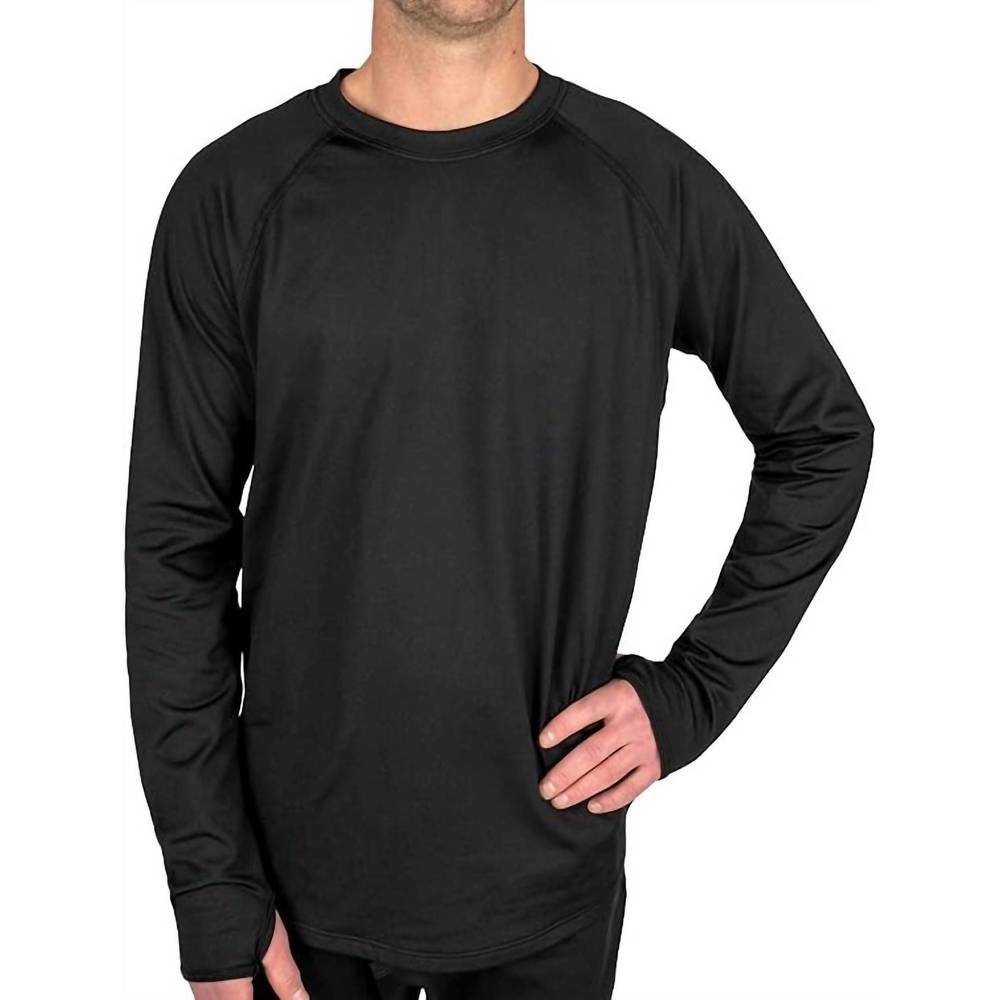 NEW BLACKSTRAP mens therma crew top in black